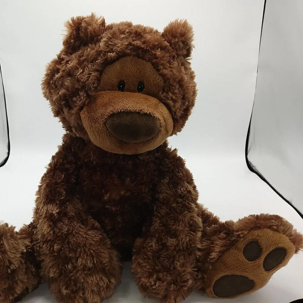 GUND Philbin Teddy Bear Chocolate Brown 18" Plush Stuffed Animal 320047 Paw Pads - Picture 7 of 15